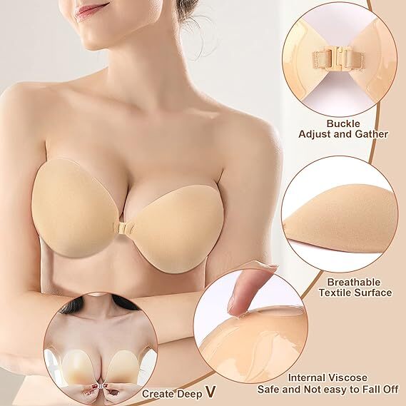 2 Pairs Sticky Bras for Women