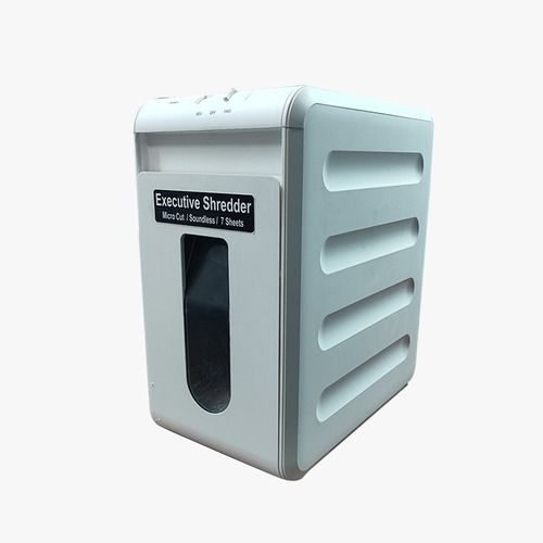 Micro Cut Paper Shredder  Soundless 7 Sheet 2*9 mm Shred Size With 10 Minutes Running Cycle