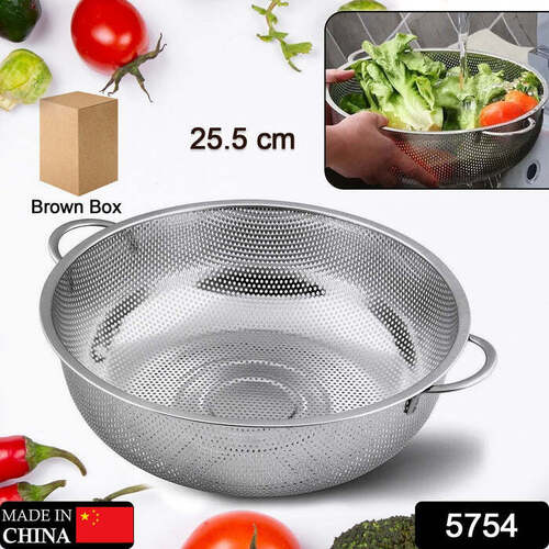 STAINLESS STEEL COLANDER WITH HANDLE