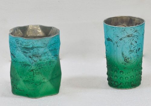 Metal Printed Votive Candle Holder