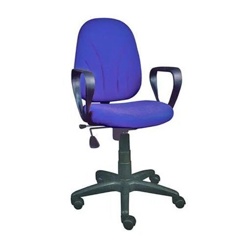 Black And Blue Office Staff Revolving Chair