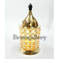 Br. Crystal Pillar Mn - Color: Golden