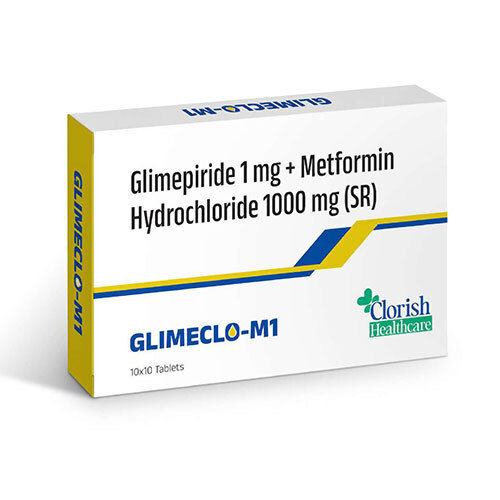 Glimperide 1mg + Metformin Hydrochloride 1000mg (SR)