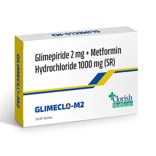 Glimperide 2mg + Metformin Hydrochloride 1000mg (SR)