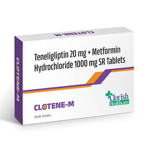 Teneligliptin 20mg + Metformin Hydrochloride 1000mg SR Tablet