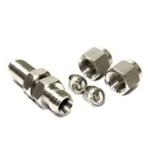 Silver Stainless Steel Blukhead Union Equal Straight Connector