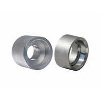 Socket Weld Half Coupling - Stainless Steel, Polished Silver Finish | Round Shape, Easy Welding Connection, Warranty Included