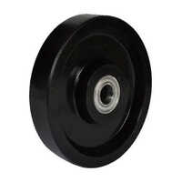 Uhmw Trolley Wheels - Black Polymer, Standard Size, Polished Finish | 100 Kg Load Capacity, Durable Industrial Usage