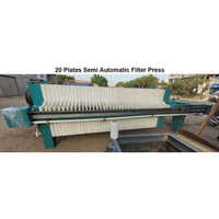 Semi Automatic Filter Press - Ms Body, 20 Plates, 1000 Litres/hour Filtration Capacity | For Liquid/solid Separation, 240v Voltage