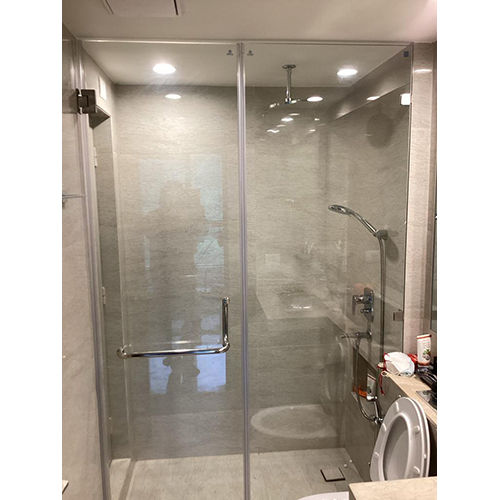 Simple Bathroom Glass Partition