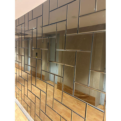 Bevelled Mirror  Design Wall Panel - Size: As Per Req.