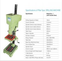 Pillar Drill - Metal, 20 Mm Size, Green Color | Semi Automatic, Human Machine Interface, 1 Year Warranty, 90 Kg Weight