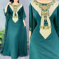 Dubai Moroccan Kaftan Arabic - Bust Size: Free Size