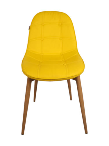 Adhunika Cafe Furniture Chair Yellow (Button Design)