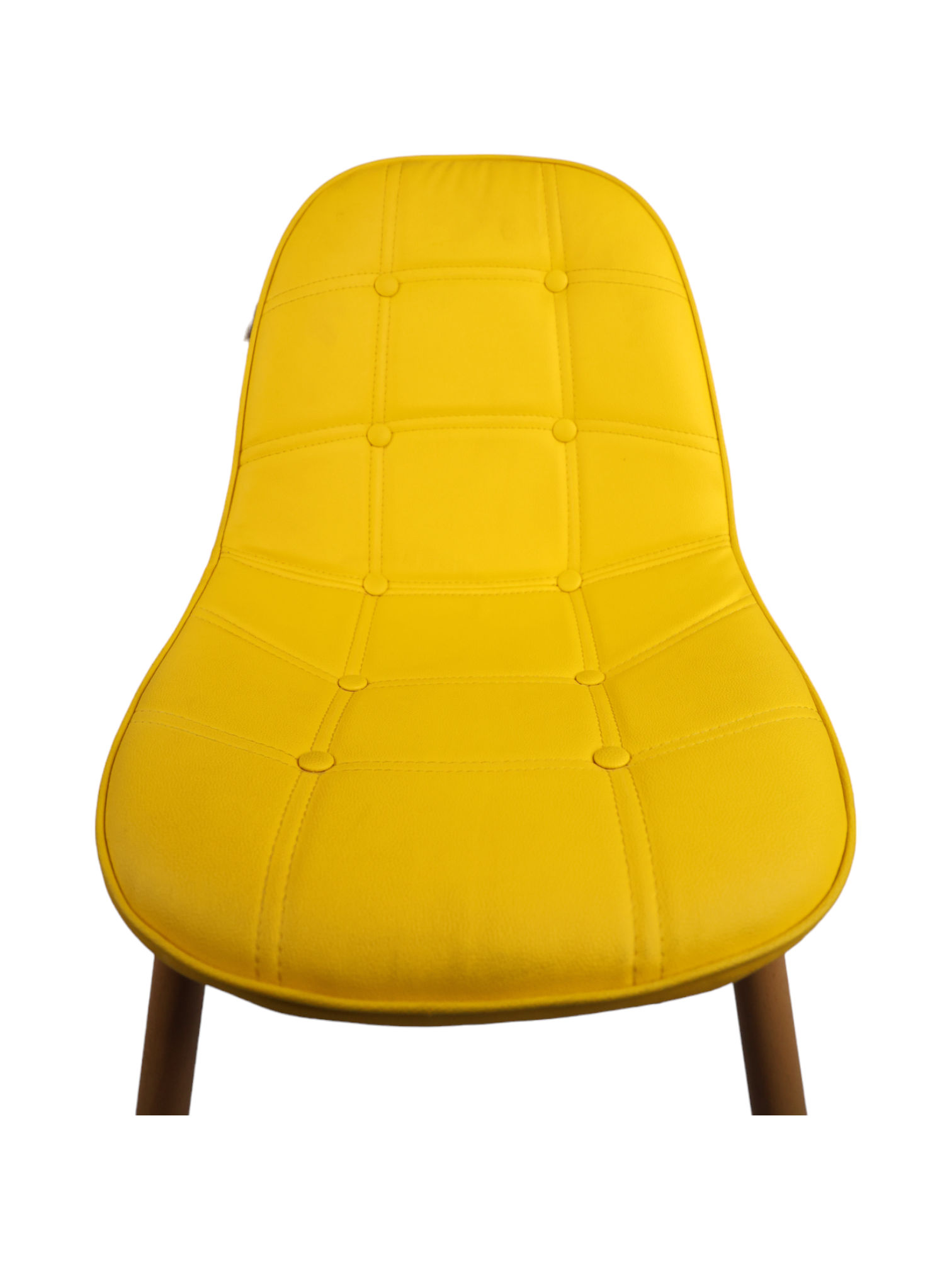 Adhunika Cafe Furniture Chair Yellow (Button Design)