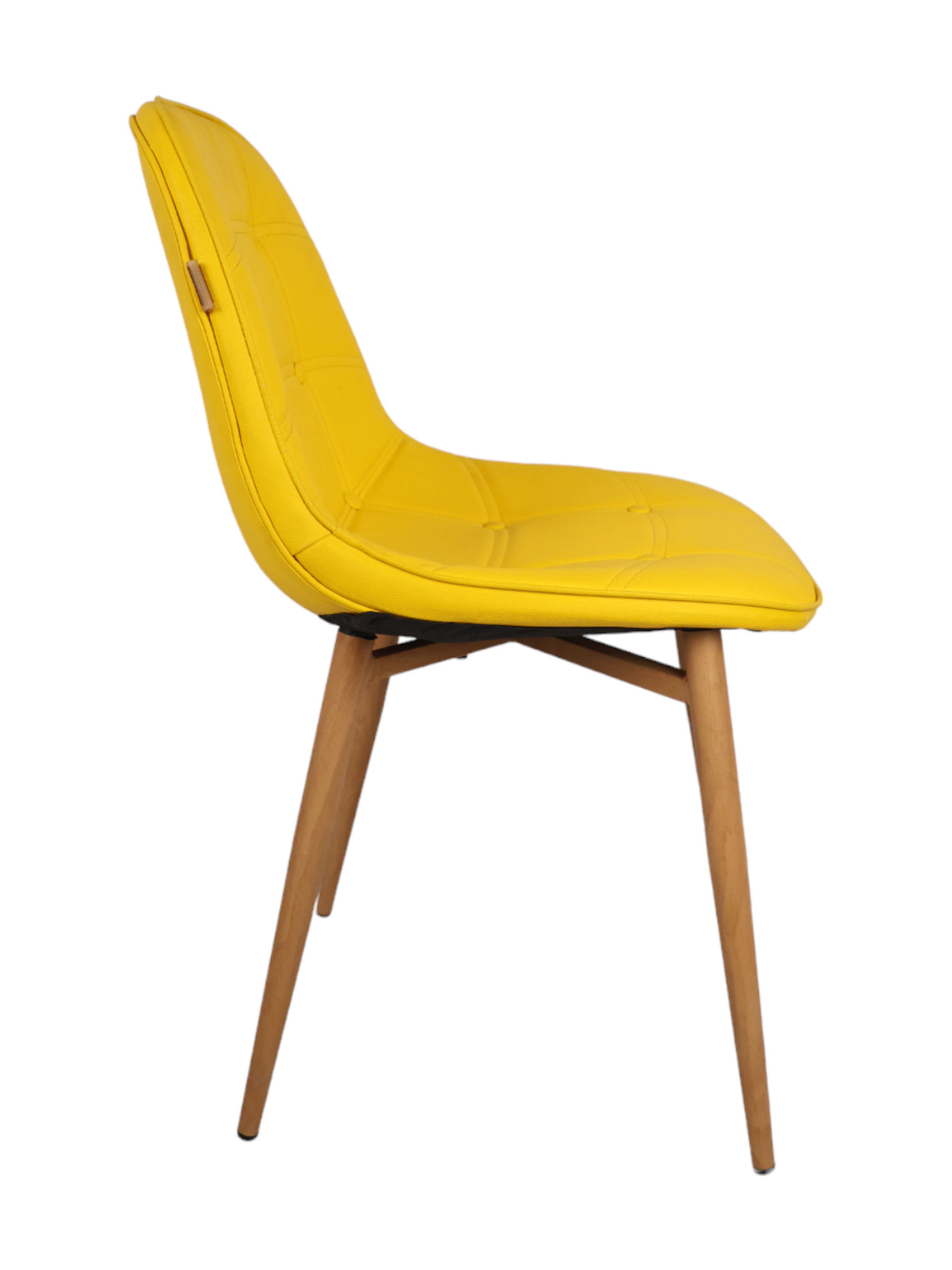 Adhunika Cafe Furniture Chair Yellow (Button Design)