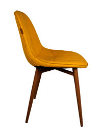 Adhunika Cafe Furniture Chair Yellow (Button Design)