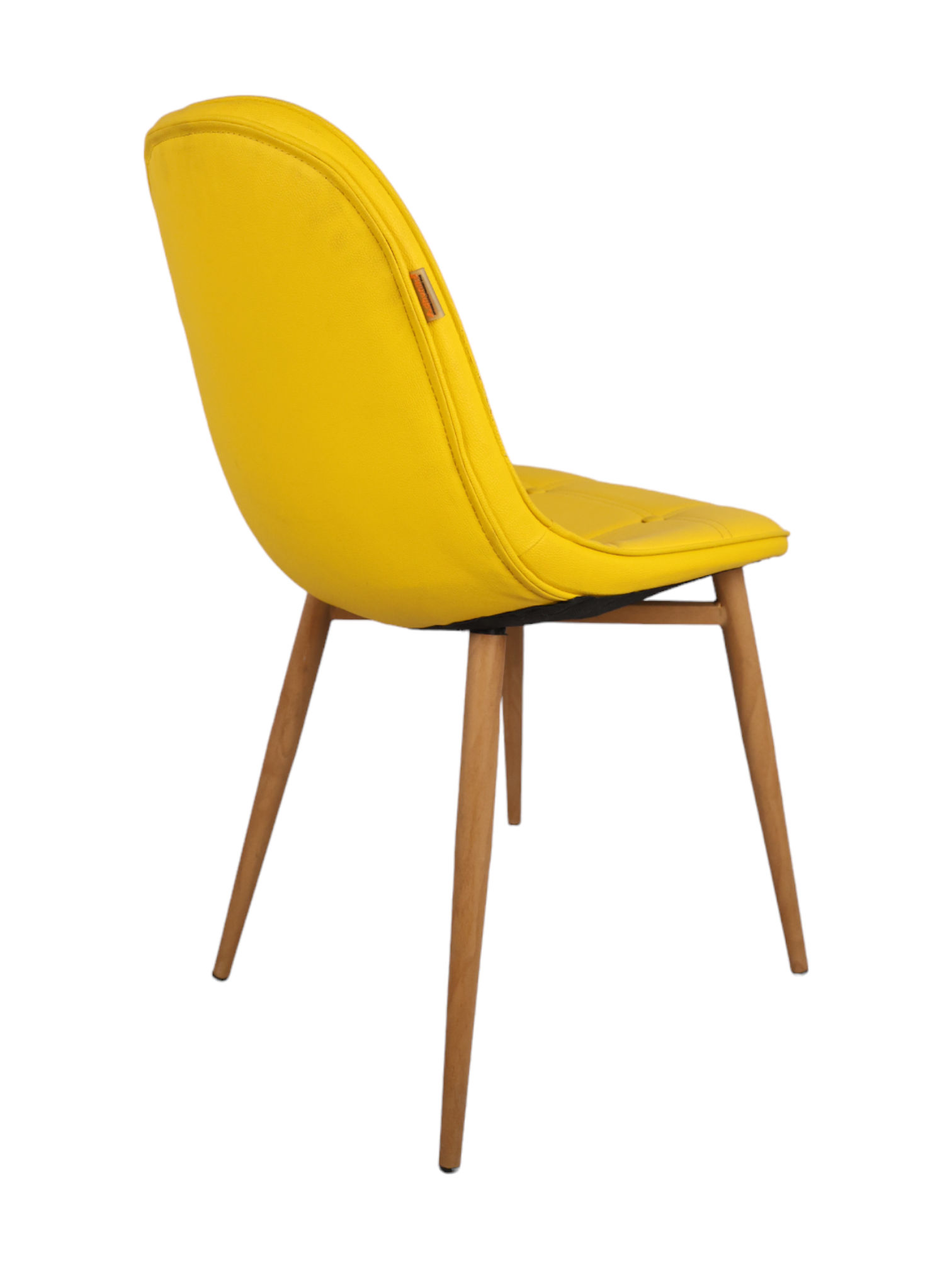 Adhunika Cafe Furniture Chair Yellow (Button Design)