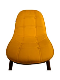 Adhunika Cafe Furniture Chair Yellow (Button Design)