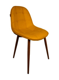 Adhunika Cafe Furniture Chair Yellow (Button Design)