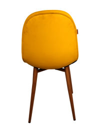 Adhunika Cafe Furniture Chair Yellow (Button Design)