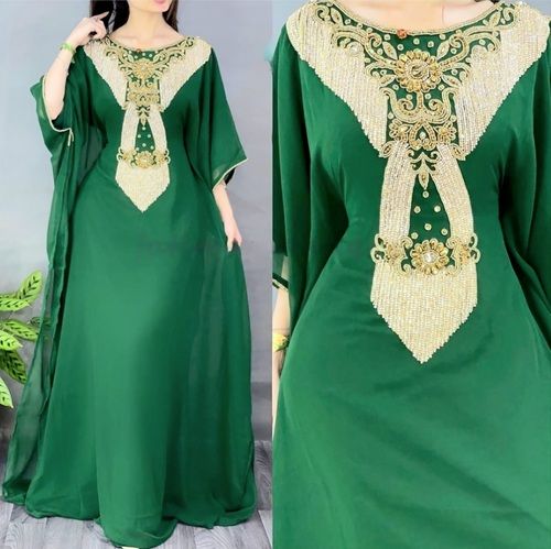 Dubai Moroccan Kaftan Arabic Abaya Fancy Hand Zari Velvet kaftan Farasha