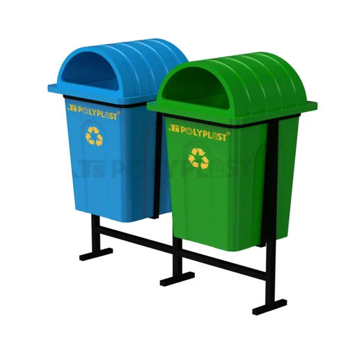 Green Plastic Dustbin Application: Commercial