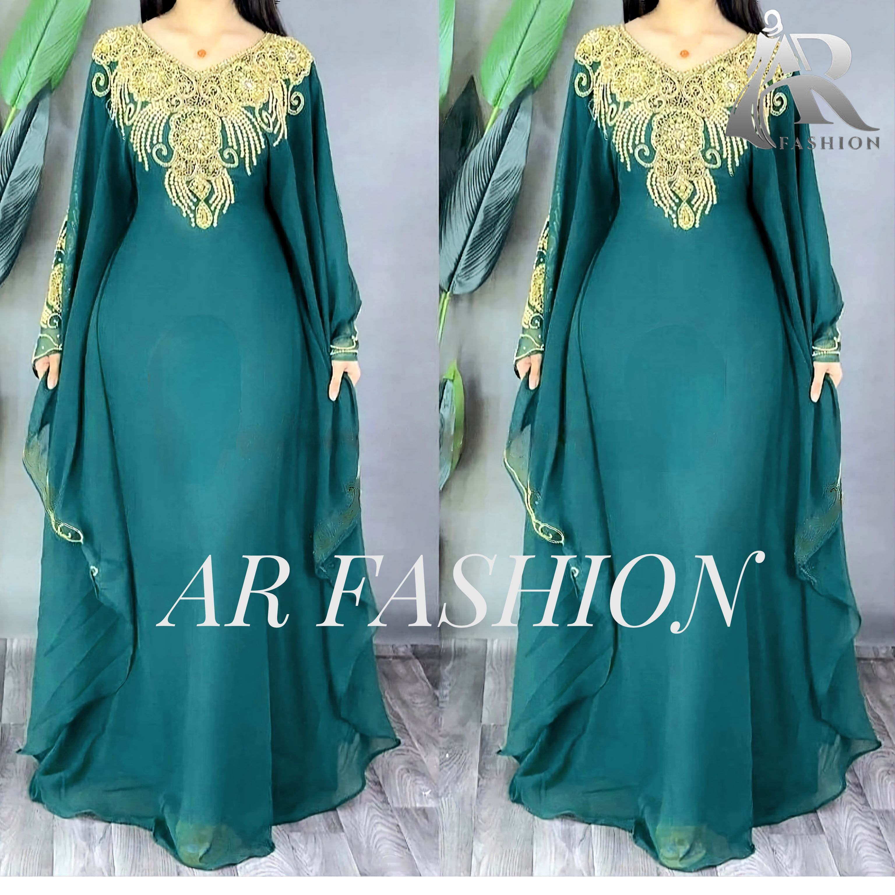 Dubai Moroccan Kaftan Arabic Abaya Fancy Hand Zari Velvet kaftan Farasha Floor