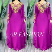 Dubai Moroccan Kaftan Arabic Abaya Fancy Hand Zari Velvet kaftan Farasha Floor