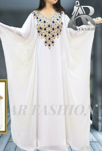 Dubai Moroccan Kaftan Arabic Abaya Fancy Hand Zari Velvet Kaftan Farasha Floor Length Party Wear Wedding