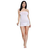 Ladies Lingerie Set For Nightwear Dress (c2 White) - Cotton Blend, All Sizes | Plain Design, Elegant White Color For Women