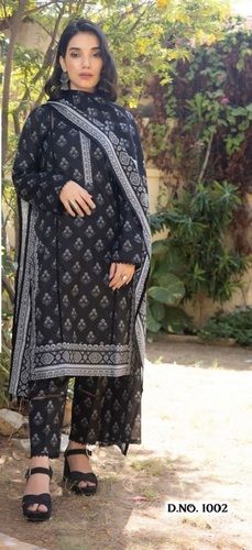 Hala Salina With Black And White Collection -Dress Material