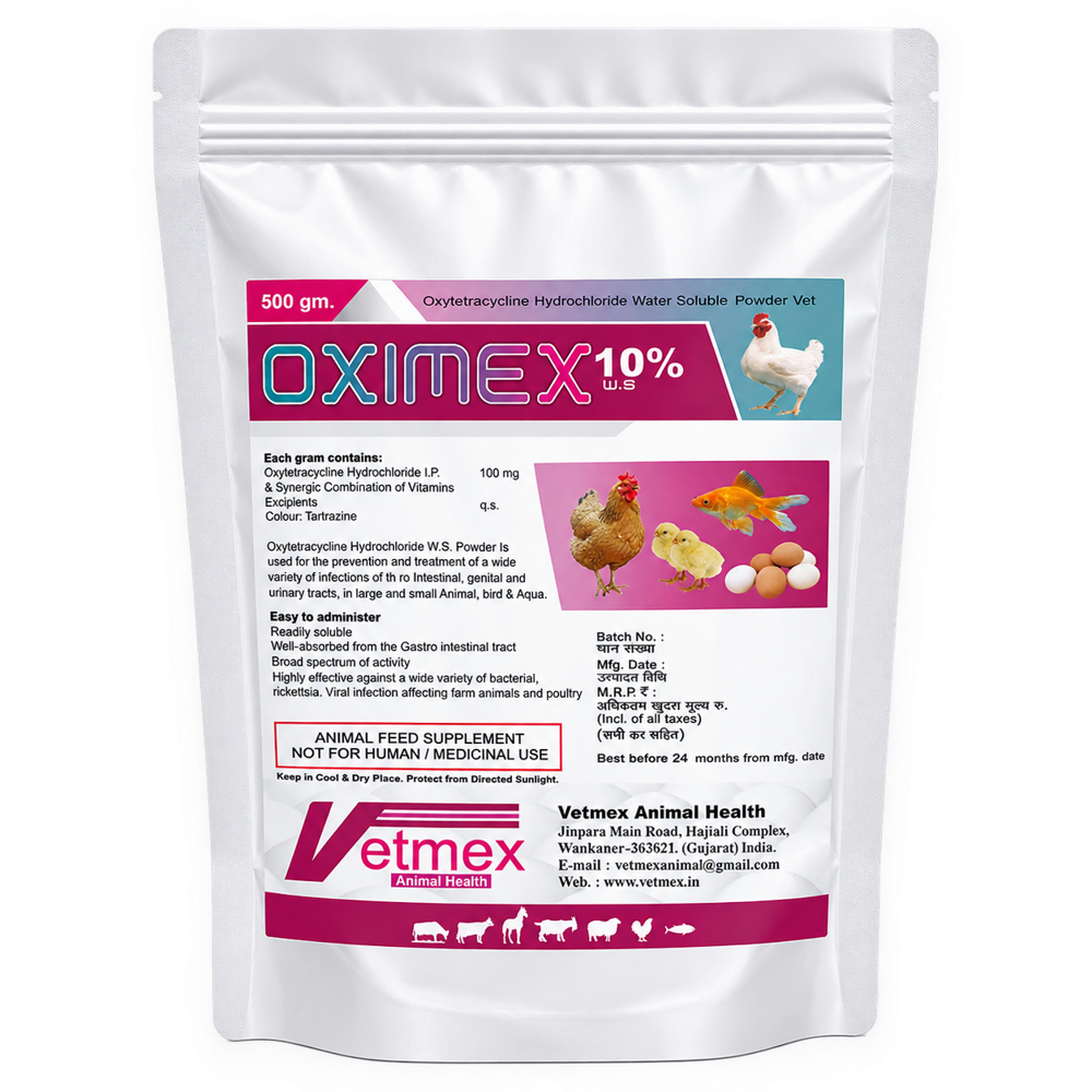 Oxytetracycline Hydrochloride Powder For Poultry Oximex - Ingredients: Animal Extract