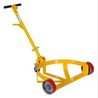 Three Wheel Drum Trolley - Ms Material, Yellow Color, 100 Kg Loading Capacity | Easy To Operate, Strong, New Condition, 1 Year Warranty