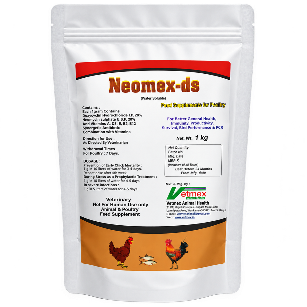 Doxycycline Neomycin 20% Oral Powder For Poultry Neomex-Ds - Ingredients: Animal Extract