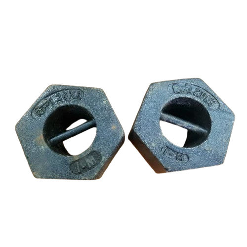 Black 20Kg Cast Iron Metric Weight