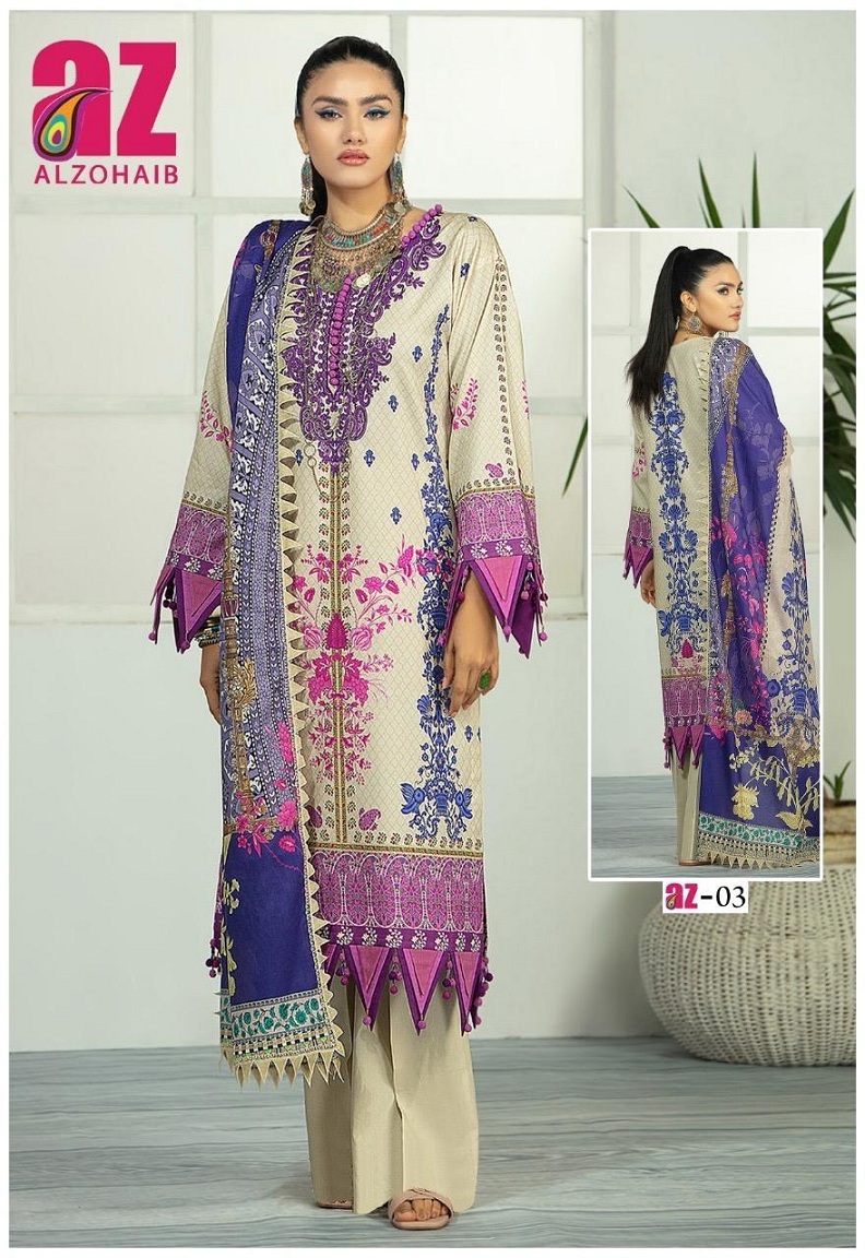 Alzohaib Zoohra Vol-1- Dress Material