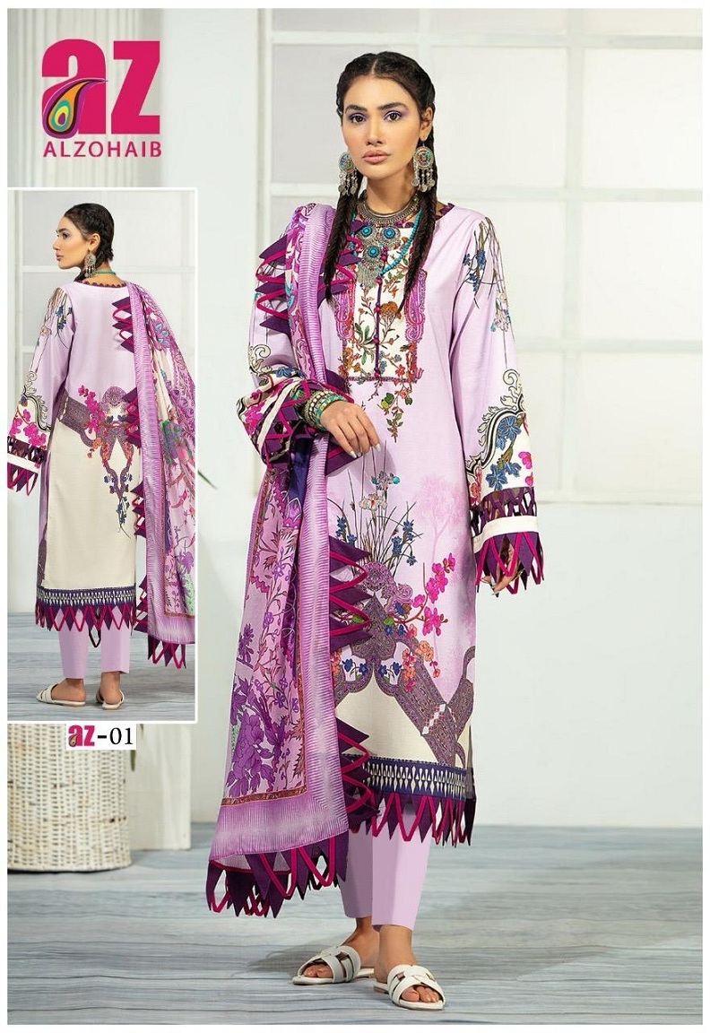 Alzohaib Zoohra Vol-1- Dress Material