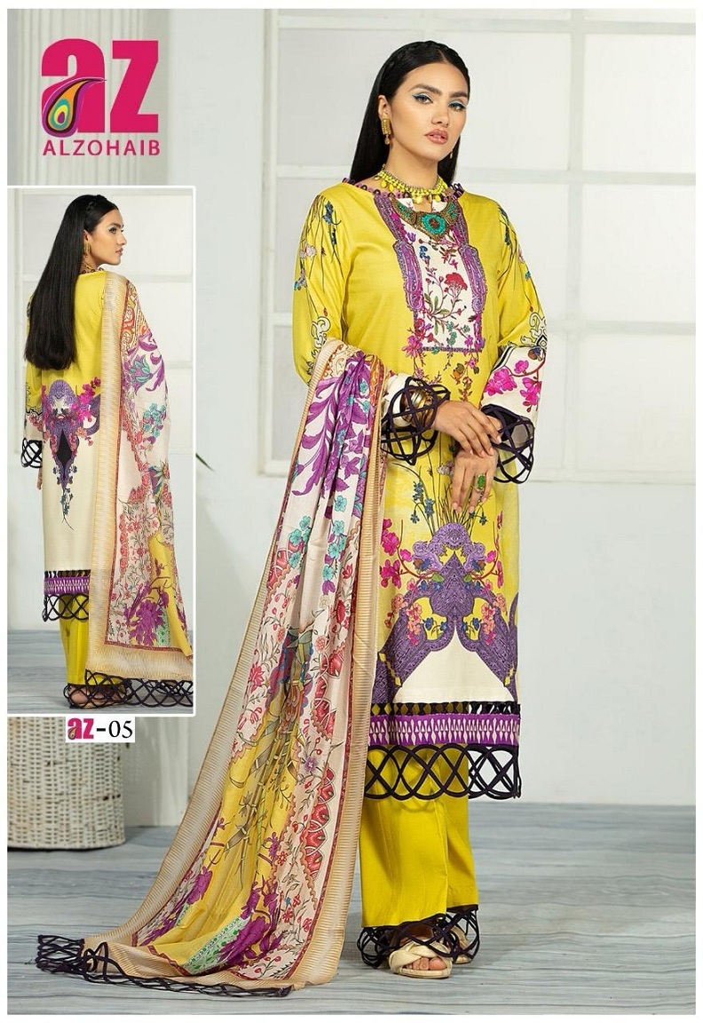 Alzohaib Zoohra Vol-1- Dress Material