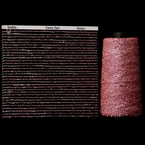 Pink color Polyester faur yarn