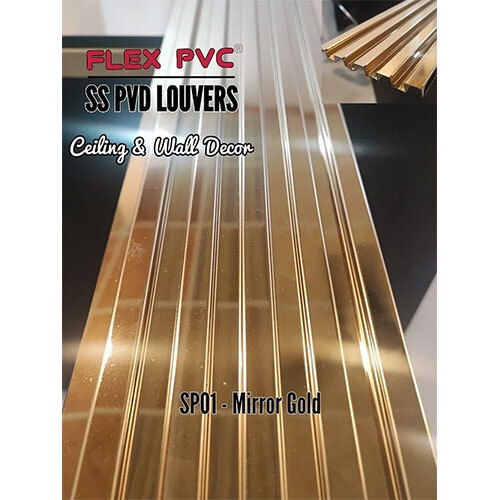 Sp01 - Mirror Gold Ss Pvd Louver Application: Interior Wall Cladding