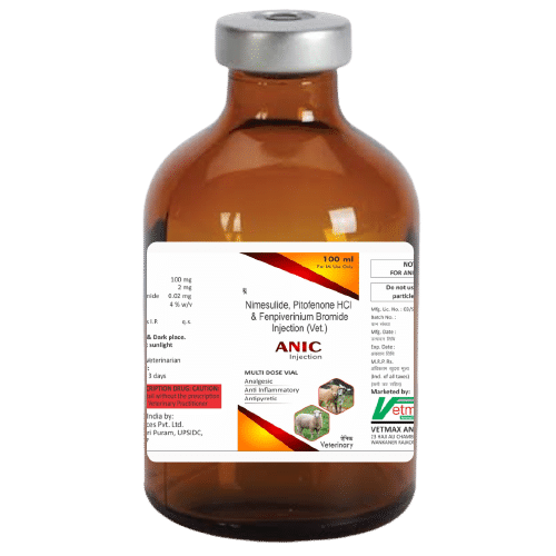 Nmesulide, Petofenone HCL & Fenpiverininum  Bromide  Injection ANIC