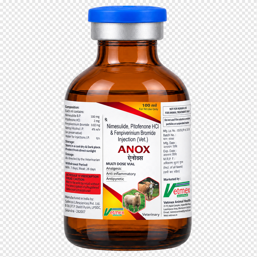Nmesulide, Petofenone HCL & Fenpiverininum  Bromide  Injection ANIC