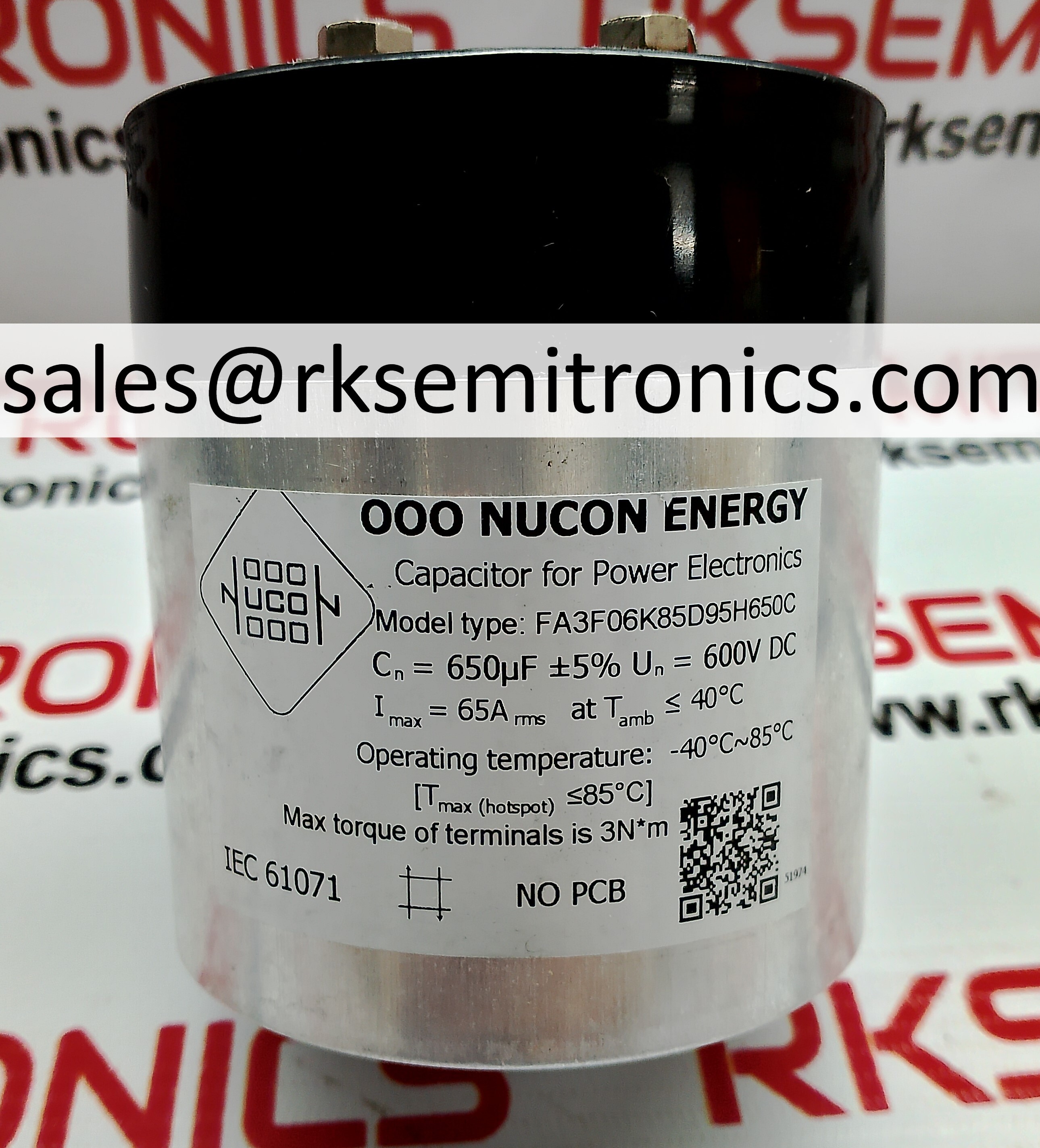 650uF,+-5%,600VDC   DC Link Capacitor