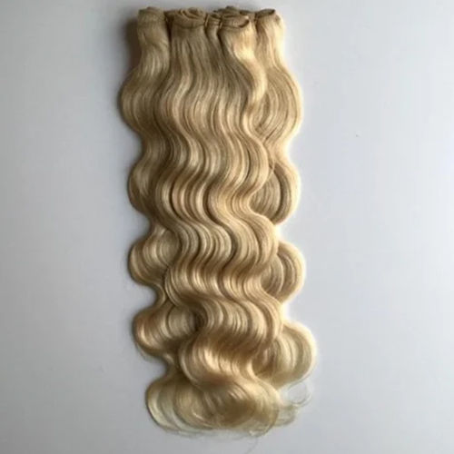 Blonde Wavy Hair Extension - Length: 18 Inch (In)