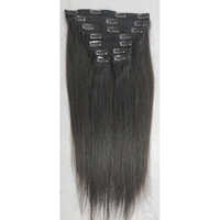 Clip Hair Extensions - 10-32 Inch Wavy, Premium Indian Human Hair, Rich Black Color