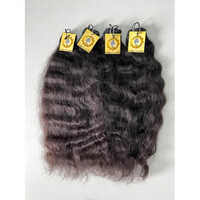 Natural Curly Machine Weft Hair Extension - Application: Personal
