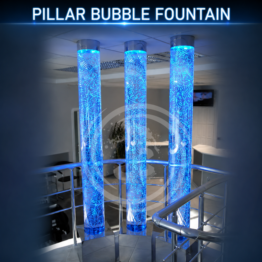 Acrylic Bubble Wall Pillar 8X6 Sqft - Color: Multicolor
