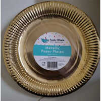 Metallic Paper Plates - Color: Golden