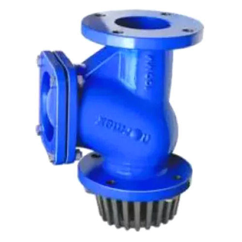 5Inch Cast Iron Foot Valve - Color: Blue